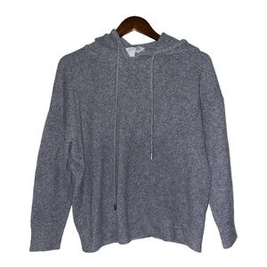 Zara Women Oversize Rib Knit Long‎ Sleeve Gray Hoodie Sweater Size Small Stretch